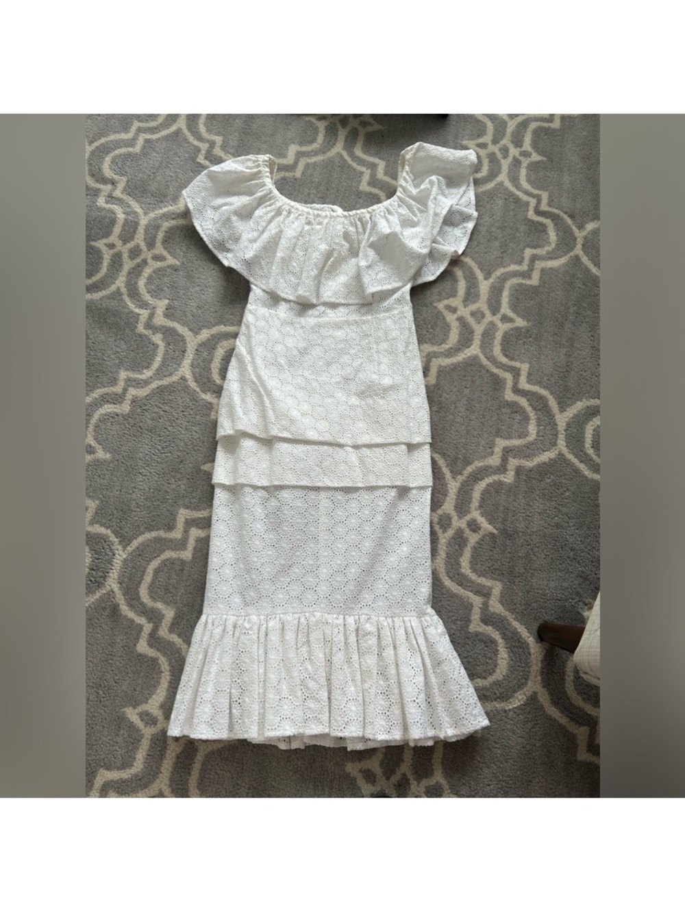 Greta Constantine Eyelet White Dress Size 2